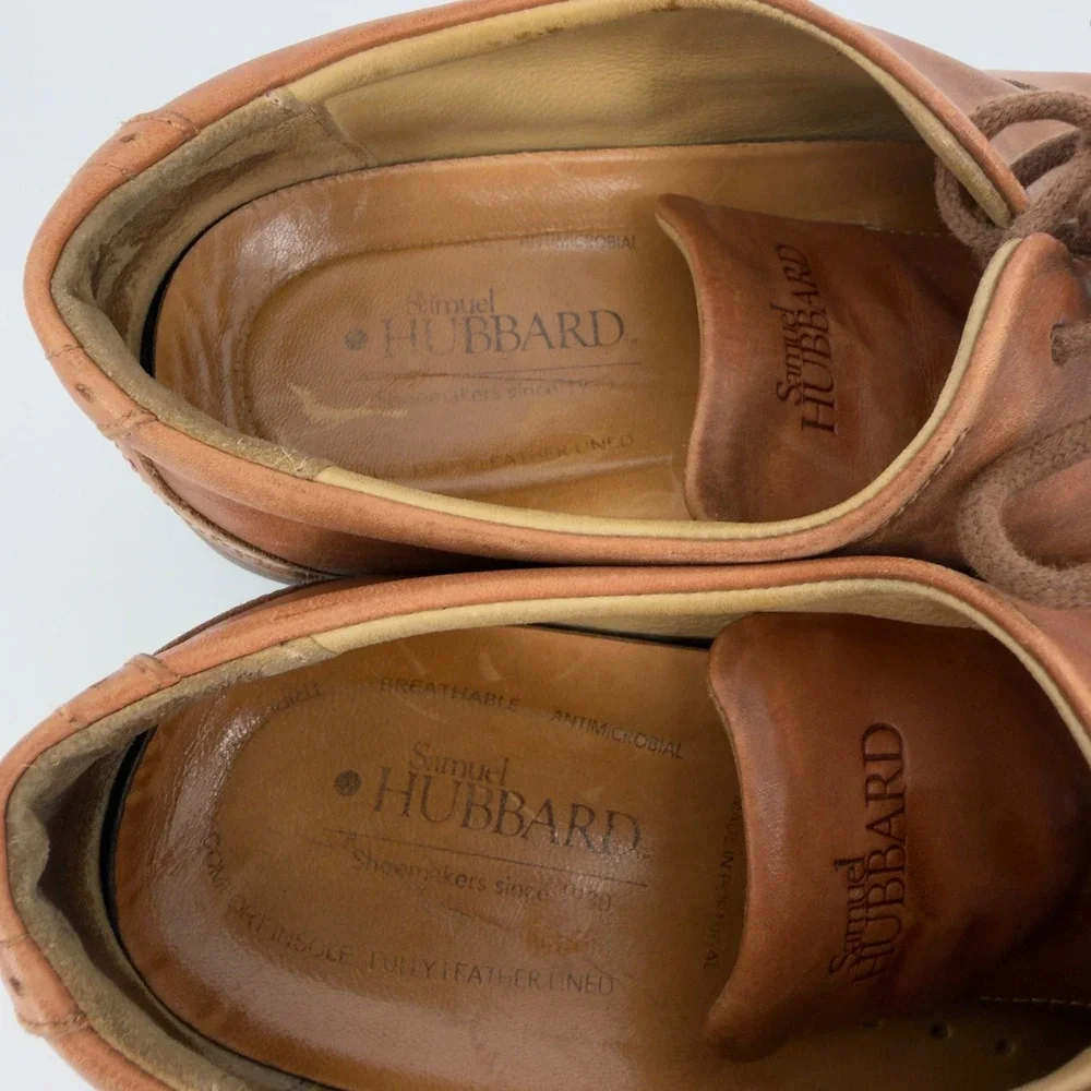 Samuel Hubbard Brown Leather Cap Toe Oxford Shoes M2140-055 Mens 10.5